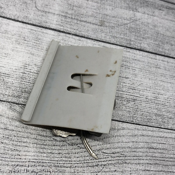 Vintage Tacoa Silver Tone 3d Big Leaf Brooch Pin Statement - Picture 3 of 4